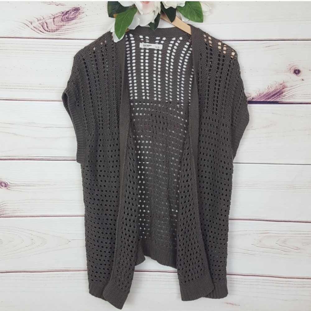 Old Navy | Taupe Open Front Cardigan L
